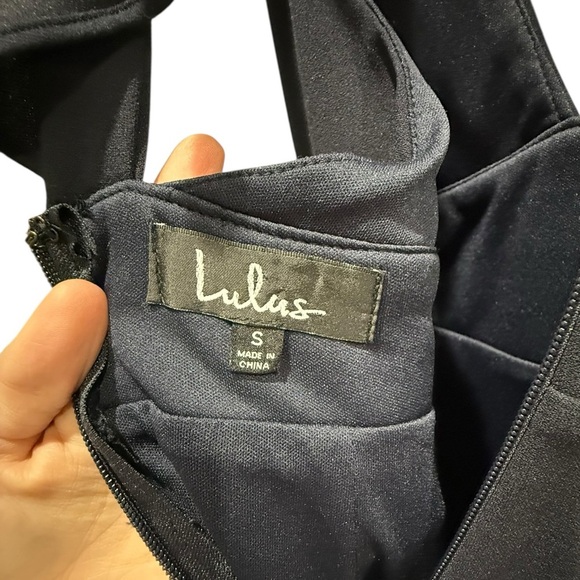 Lulus Perfect Opportunity Navy Blue Maxi Dress Size Small - Picture 15 of 16